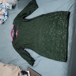Sequenice Emerald Green express dress